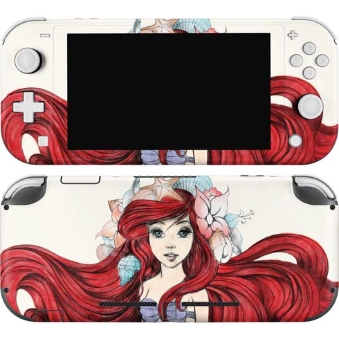 Disney The Little Mermaid Ariel Illustration Nintendo Switch Lite Skin
